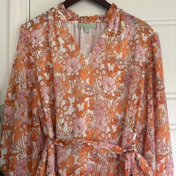 • [Ryegrass] Tie Waist Flowy Dress • - Picture 2 of 10